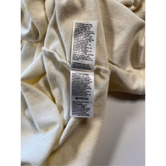 Daily Ritual French Terry Crewneck Sweatshirt Side SplitCutouts Ivory Size Large - Picture 8 of 9